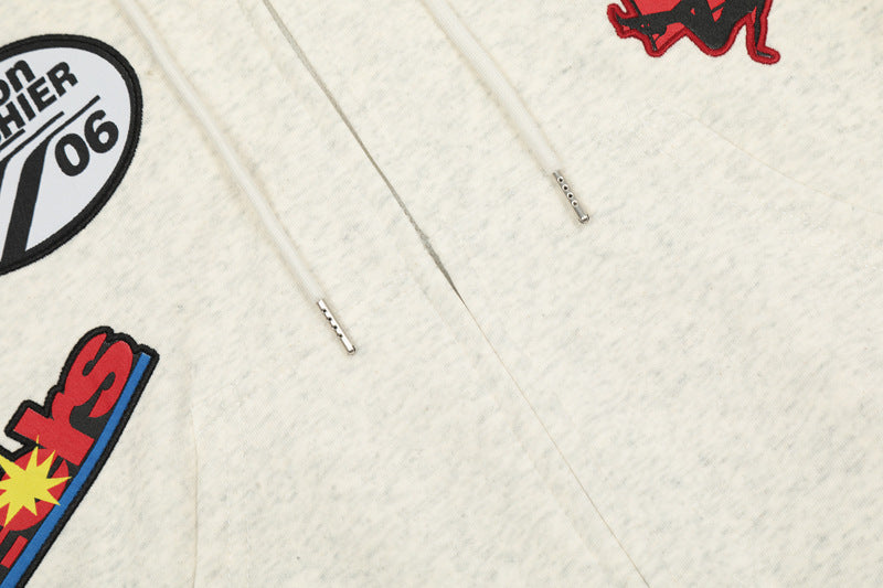 Athletic Badge Zip Hoodie mry001653