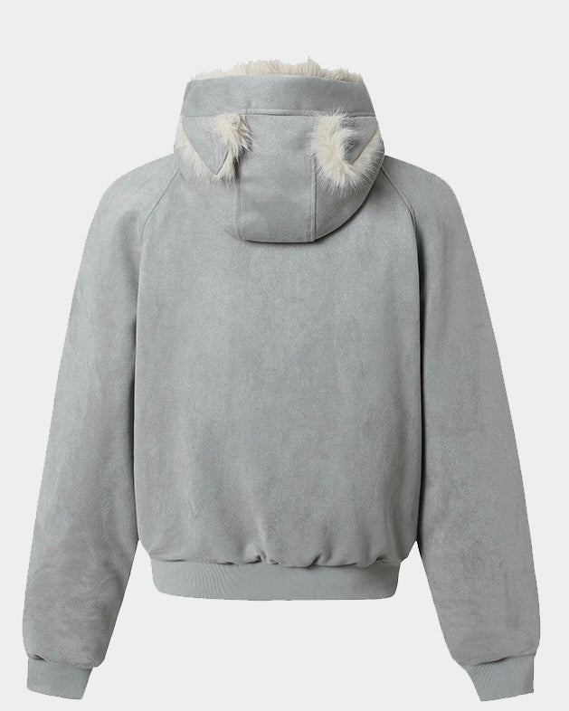 【2color】Faux Fur Hooded Jacket mry001787