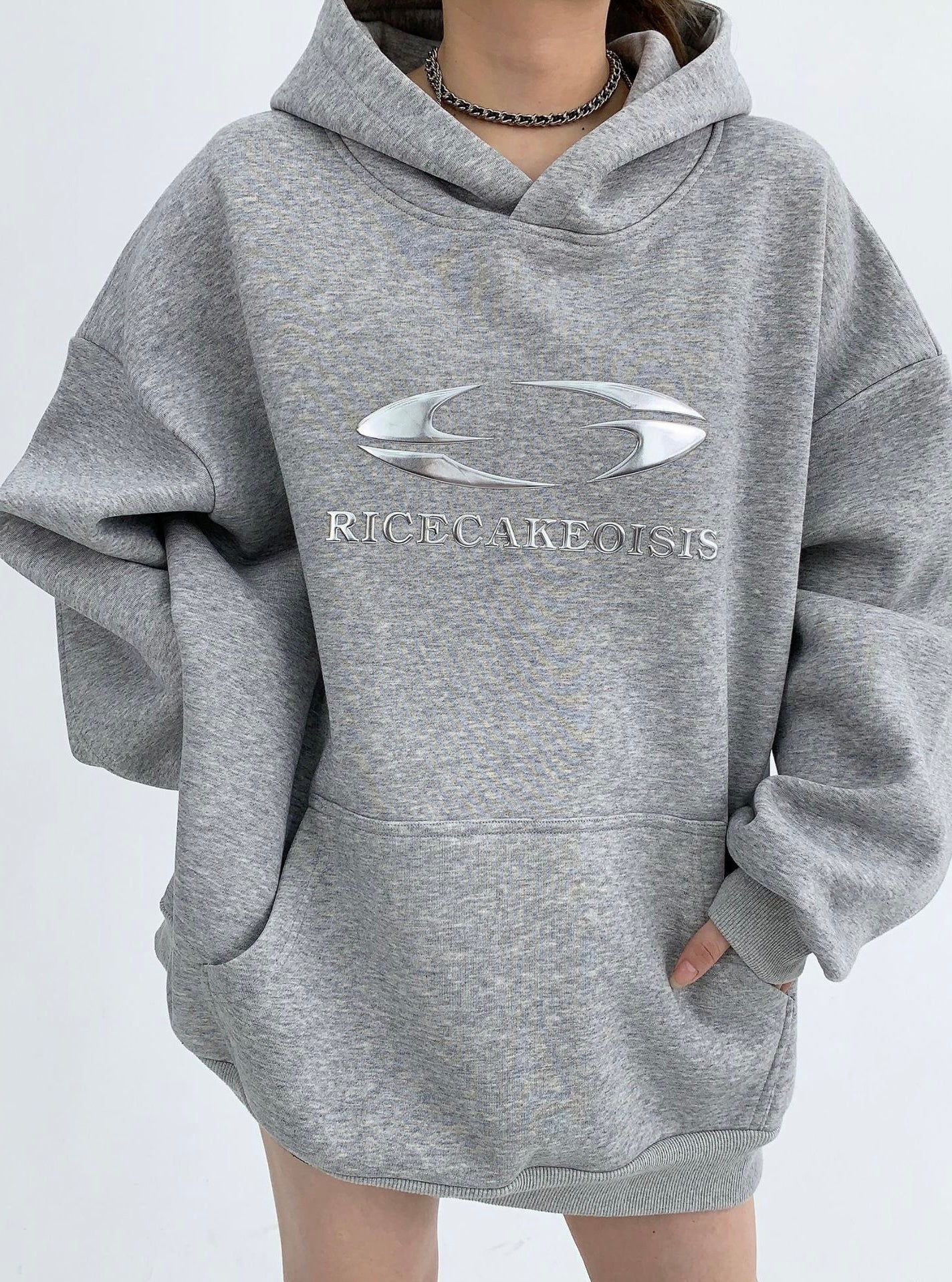 【Unisex/2color】Silver Statement Hoodie mry001606