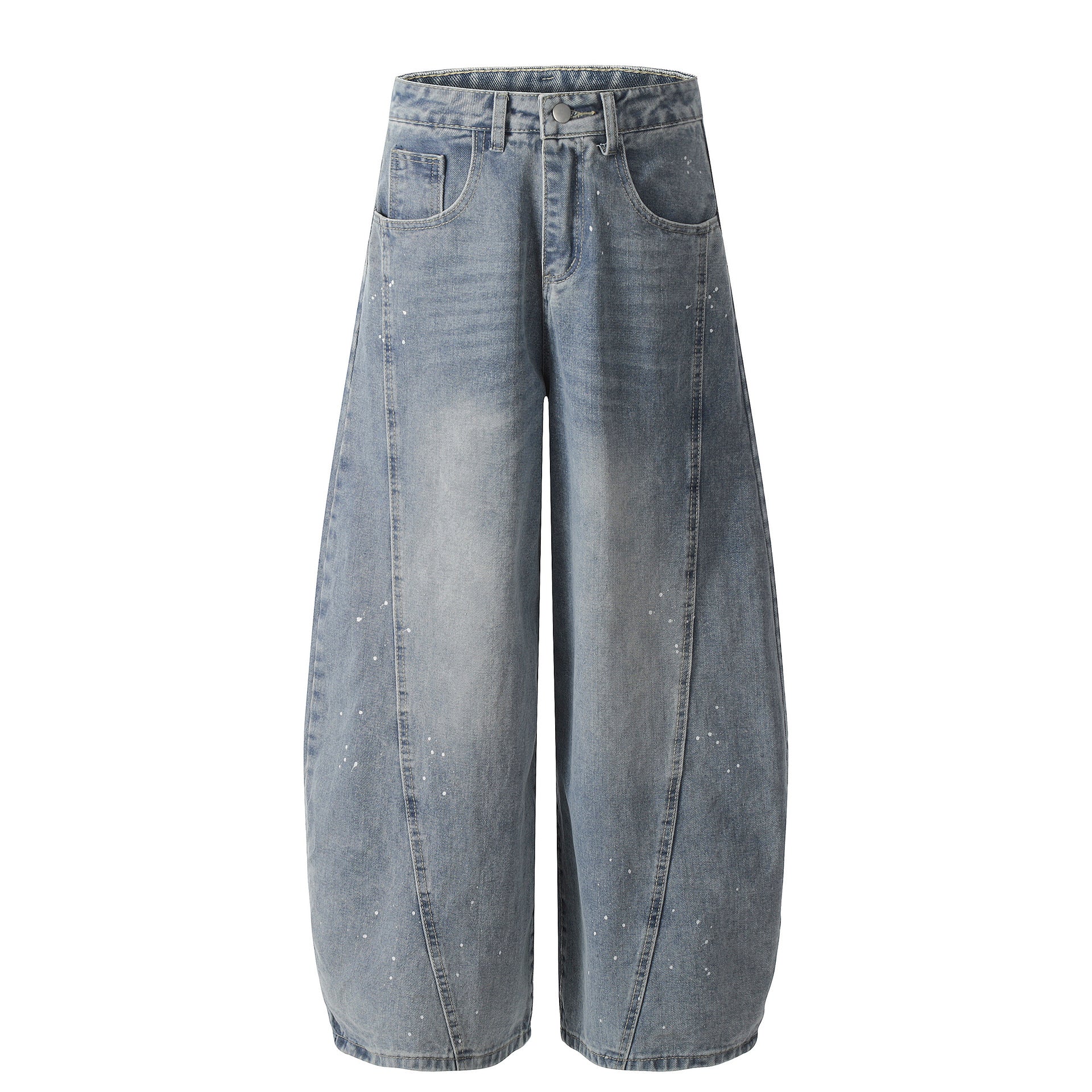 『評価★4.8以上/人気急上昇中💬💥』【COVER:FIT】2color Splatter Wash Balloon Denim Pants mry001753