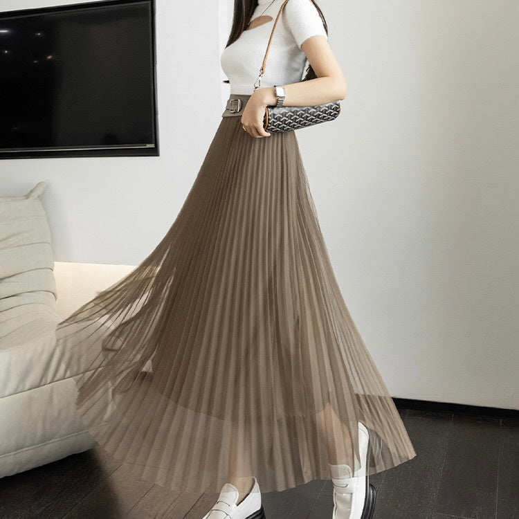 チュール Aライン ロングスカート mry000399