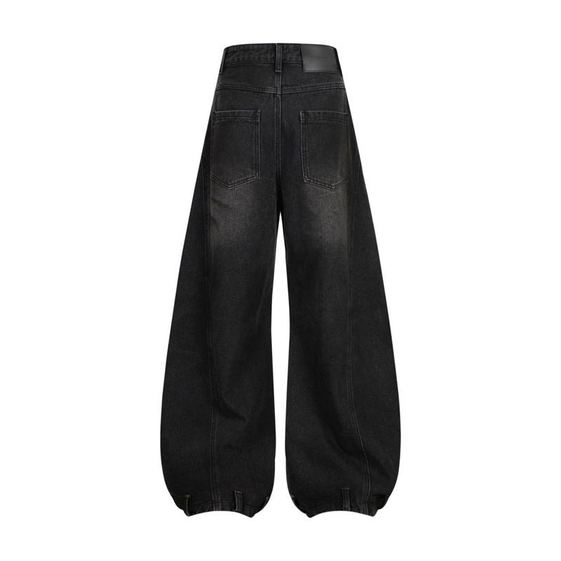 《評価★4.8超え💬✨》【COVER:FIT】 2color Extreme Wide-Leg Ripped Denim Pants mry001649