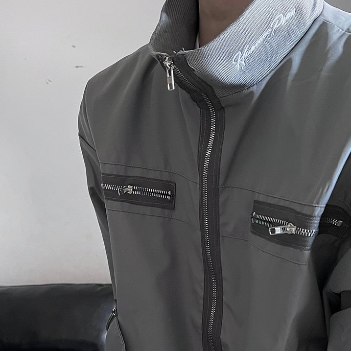 2カラー展開 韓国ストリート 韓国カジュアル トレンド シンプル ジャケット mry001275