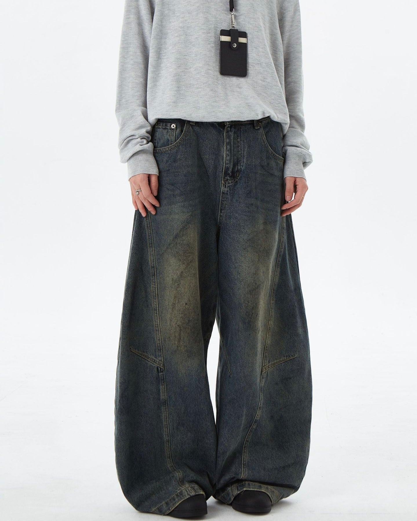 【COVER:FIT】 Retro Washed Denim Pants mry001856