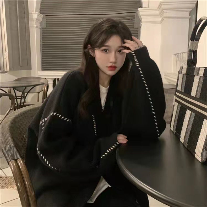 【送料無料】デザインセーター カーディガン 2カラー 韓国ストリート 韓国カジュアル 韓国ガーリー mry000526