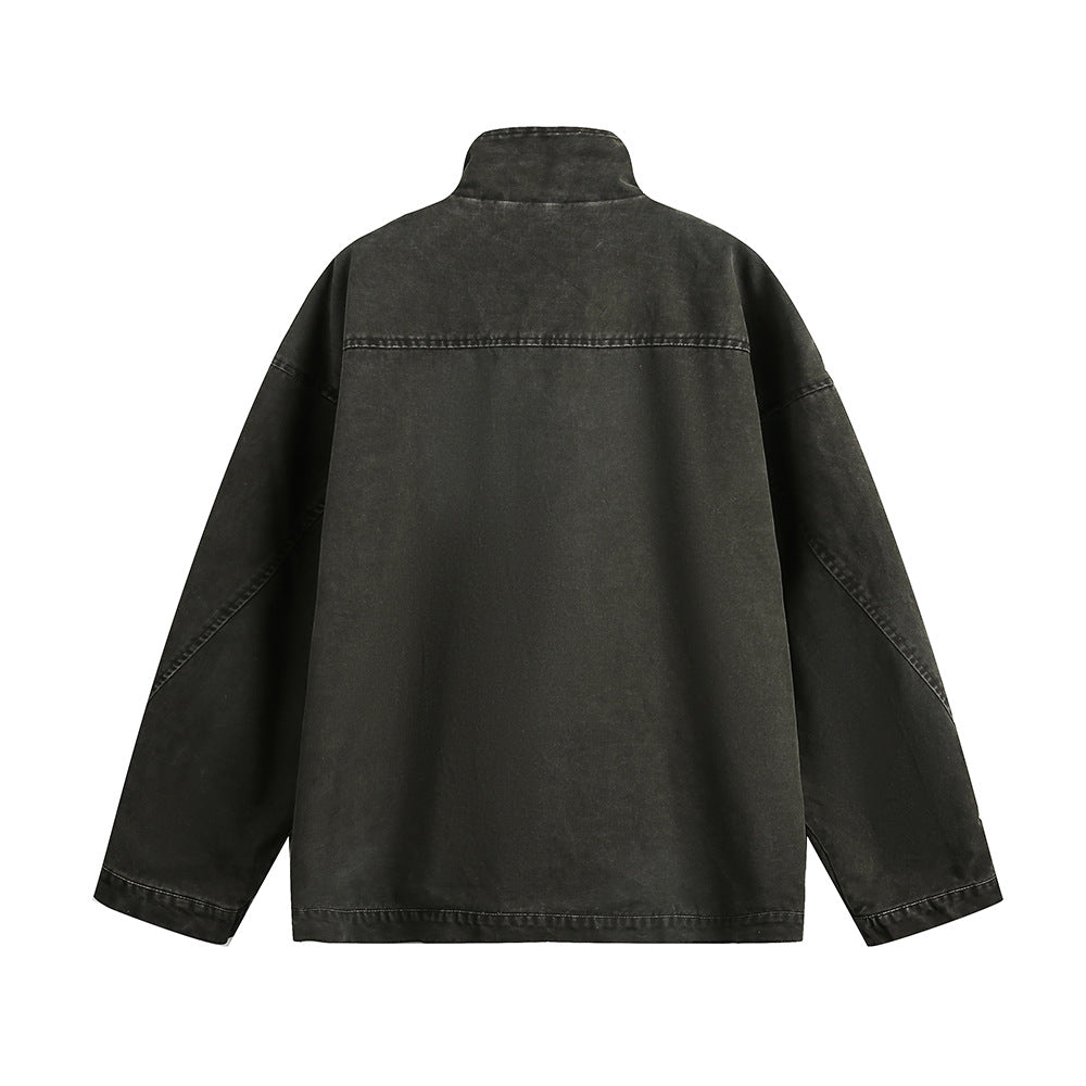 Vintage Military Pocket Denim Jacket mry001822