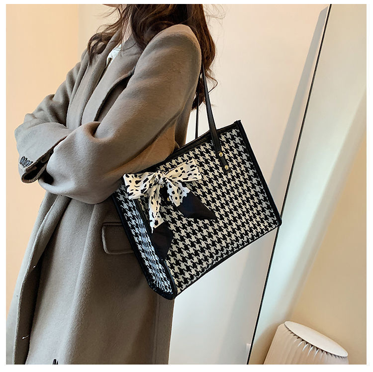 千鳥柄 トートバッグ mry000420