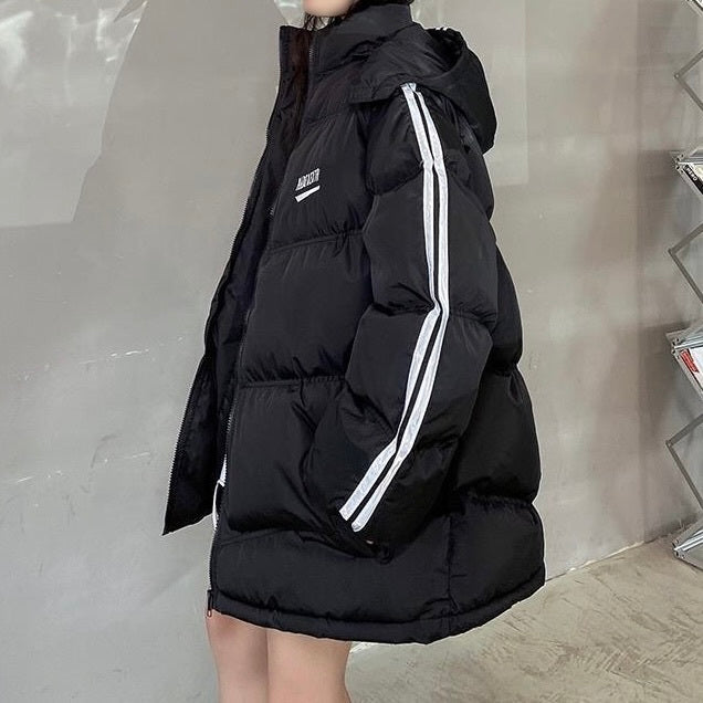 オーバーサイズ フード付き ダウンジャケット mry000425