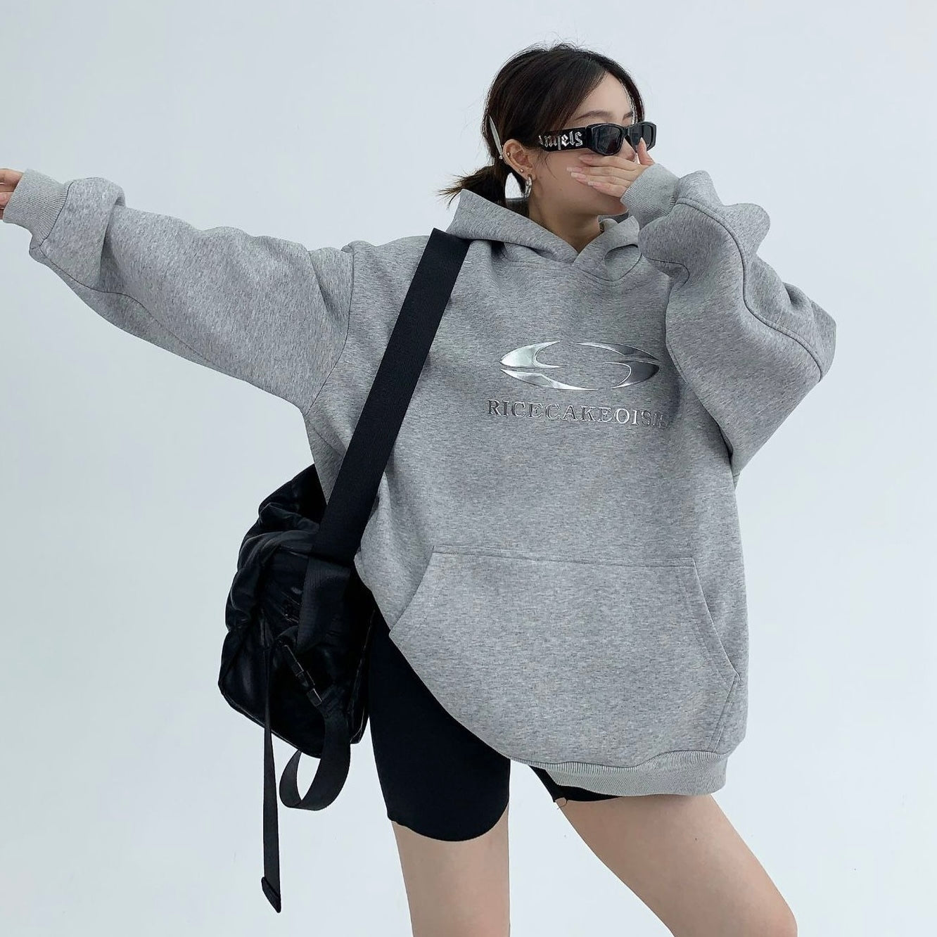 【Unisex/2color】Silver Statement Hoodie mry001606