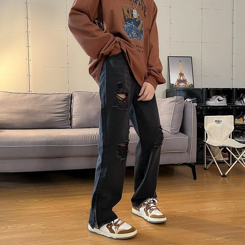 ダメージ スリット ジーンズ mry000370