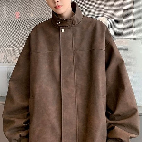 2カラー展開 アメリカン 韓国ストリート韓国カジュアル レトロ ヴィンテージ ジャケット mry001273