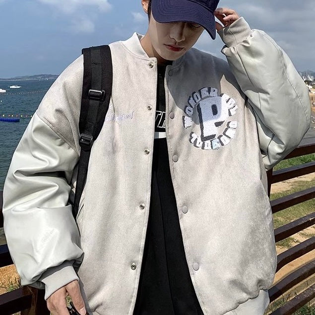 2カラー展開 アメリカン 韓国ストリート 韓国デザイン トレンド オーバーサイズ スタジアムジャンパー mry001287