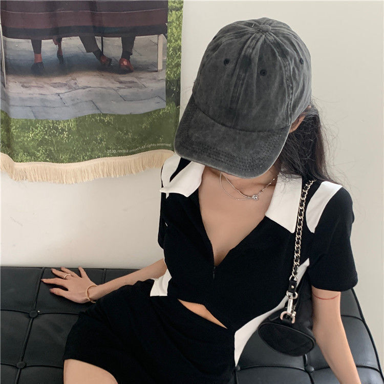 ウエスト細見えデザイン フロントカット ワンピース mry000235