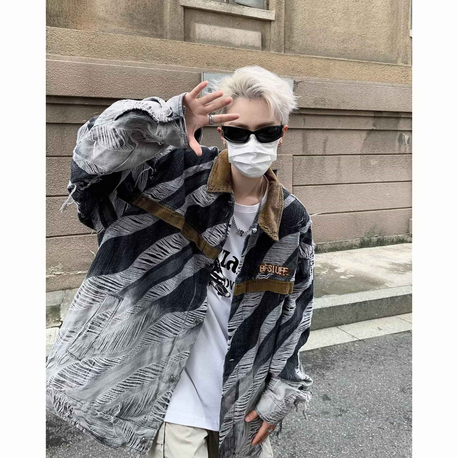 Raw Edge Oversized Jacket mry001823