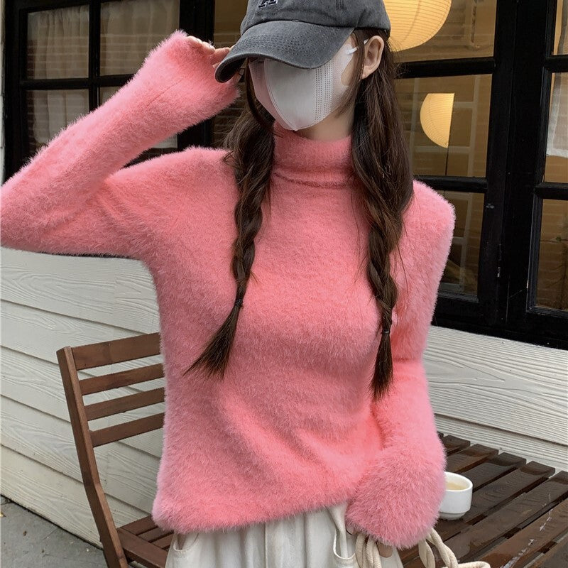 タートルネック 4カラーニットセーター mry000513