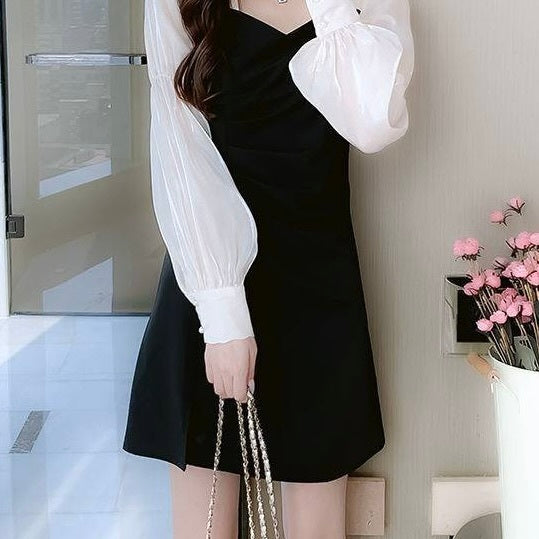 フェミニン ロングスリーブ ワンピース mry000039