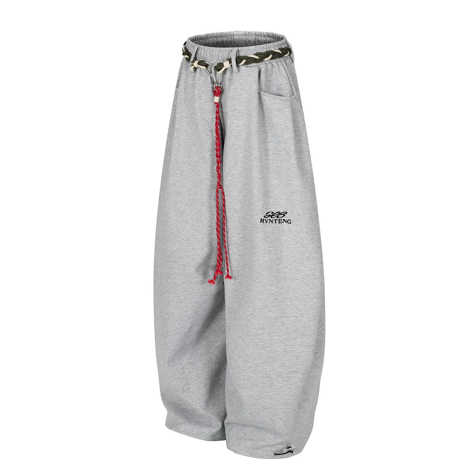 『SNS大人気パンツ💥』【2color】Belt Rope Wide Leg Sweatpants mry001805