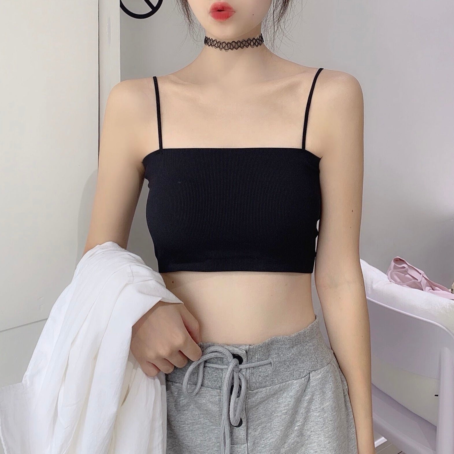 サスペンダー 滑り止め付き チューブトップ mry000107