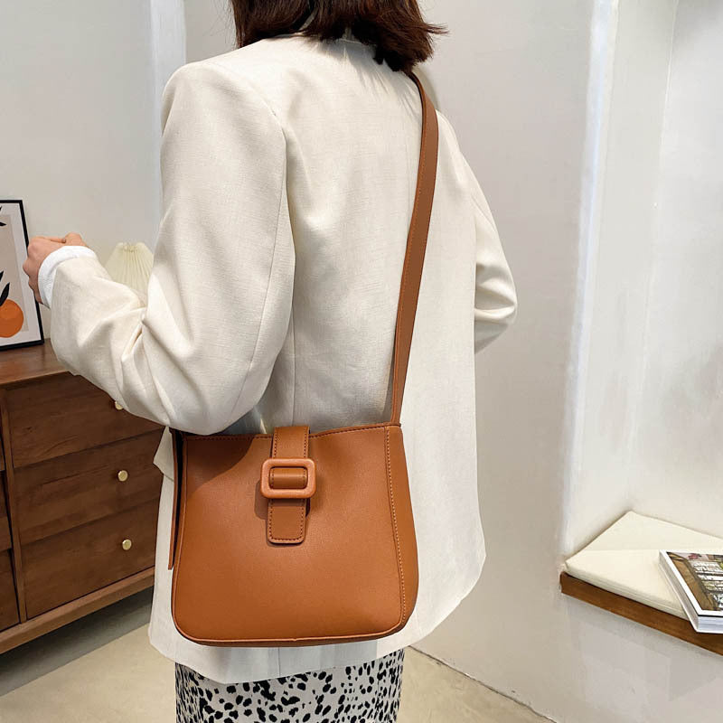 オールシーズン 肩掛け ファスナー 無地 ショルダーバッグ mry000201