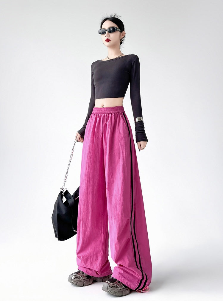 【YURU:FIT/3color】Glowline Baggy Track Pants mry001661