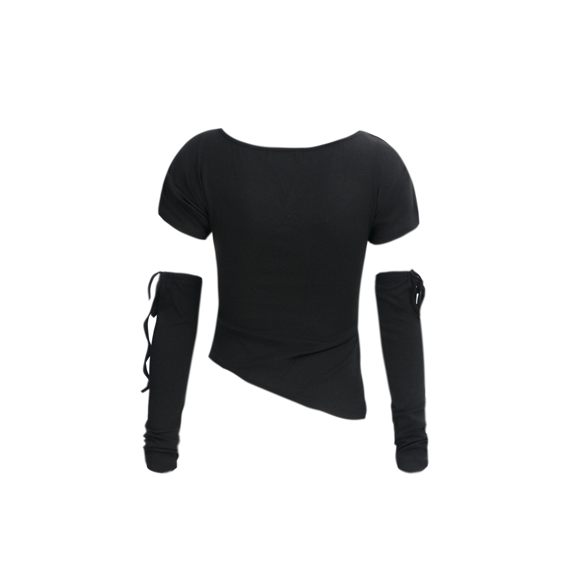 【注目度No.1 /2color】Butterfly Cross Lace-Up Graphic Tee mry001712