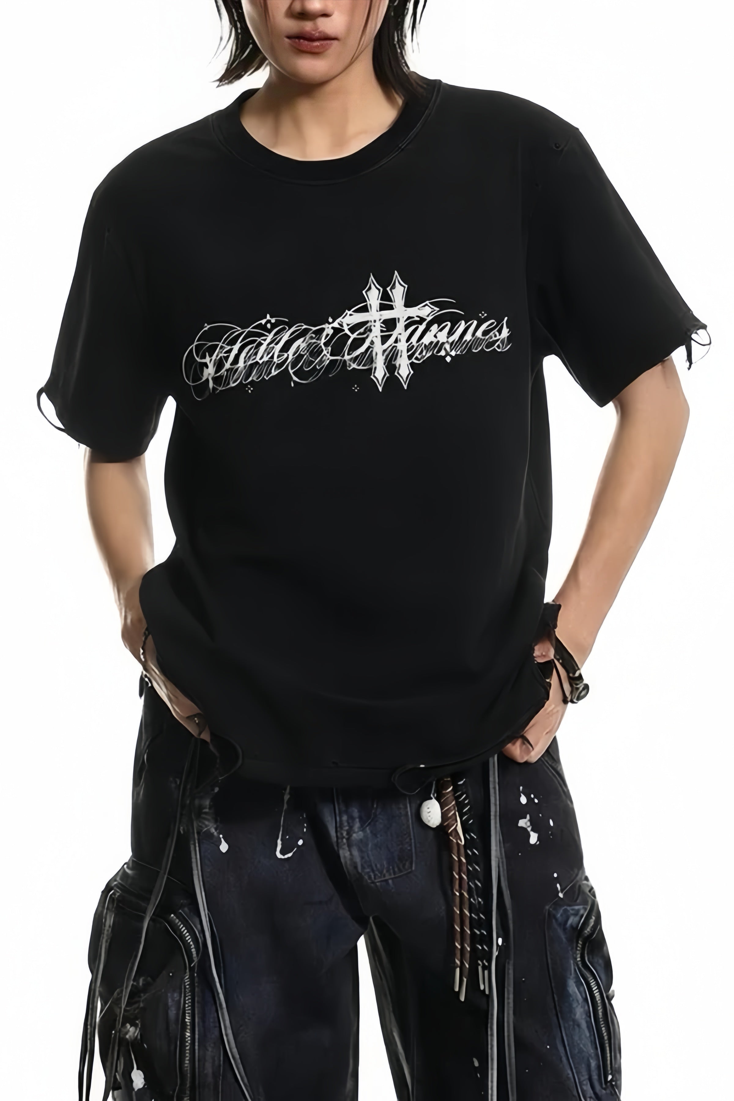 【トップス】クロスロゴグラフィックTシャツ mry002373