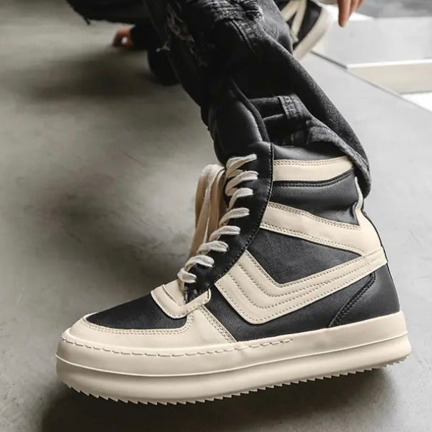 Two-Tone Designer High-Top Street Sneakers mry001954