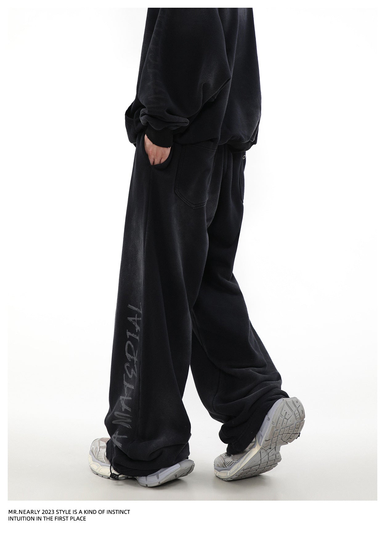 《5000枚突破 / 殿堂入りアイテム》【YURU:FIT】Damage dolman Sweat Pants mry001585