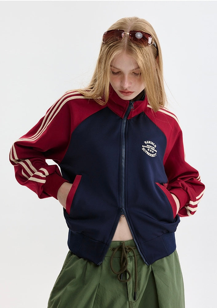 【2color】Elite Striped Track Jacket mry001642