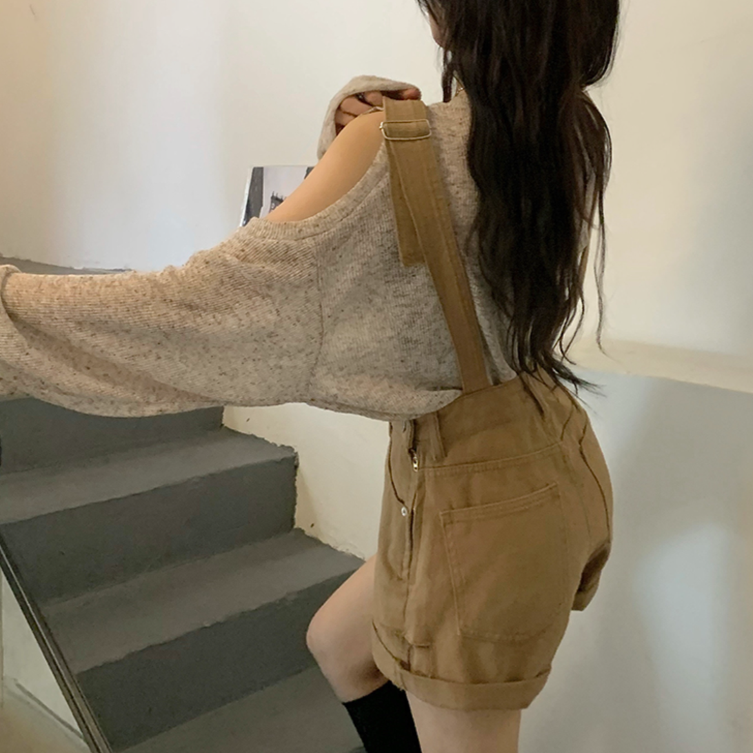 【送料無料】新デザイン オーバーオール 韓国 ブラック ブラウン ガーリー カジュアル mry000519