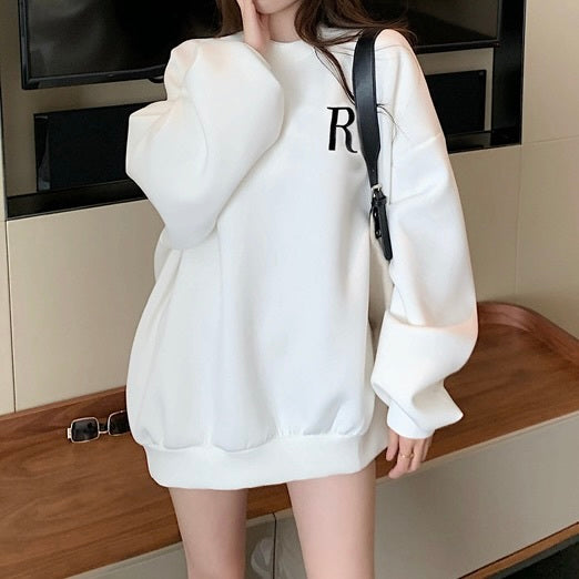 AW ルーズ Rプリント ラウンドネック スウェット mry000038