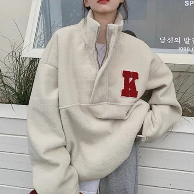 スタンドカラー ワンポイント トップス mry000494