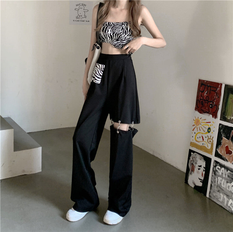 セクション ハイストリート ワイドレッグ ストレートパンツ mry000079