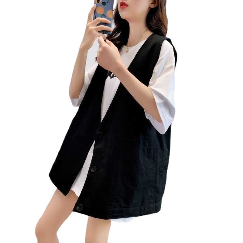 ルーズ カジュアル ジレ 薄手 mry000034