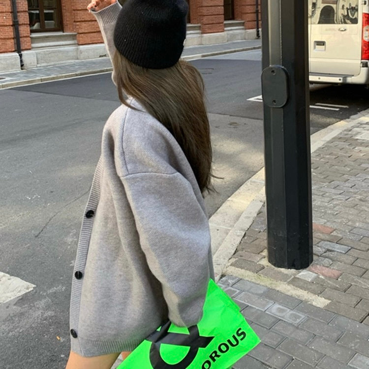 ミドル丈 ニットカーディガン mry000343