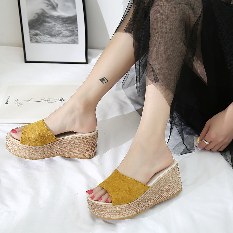 カジュアル 切り替え ウェッジソール サンダル mry000198