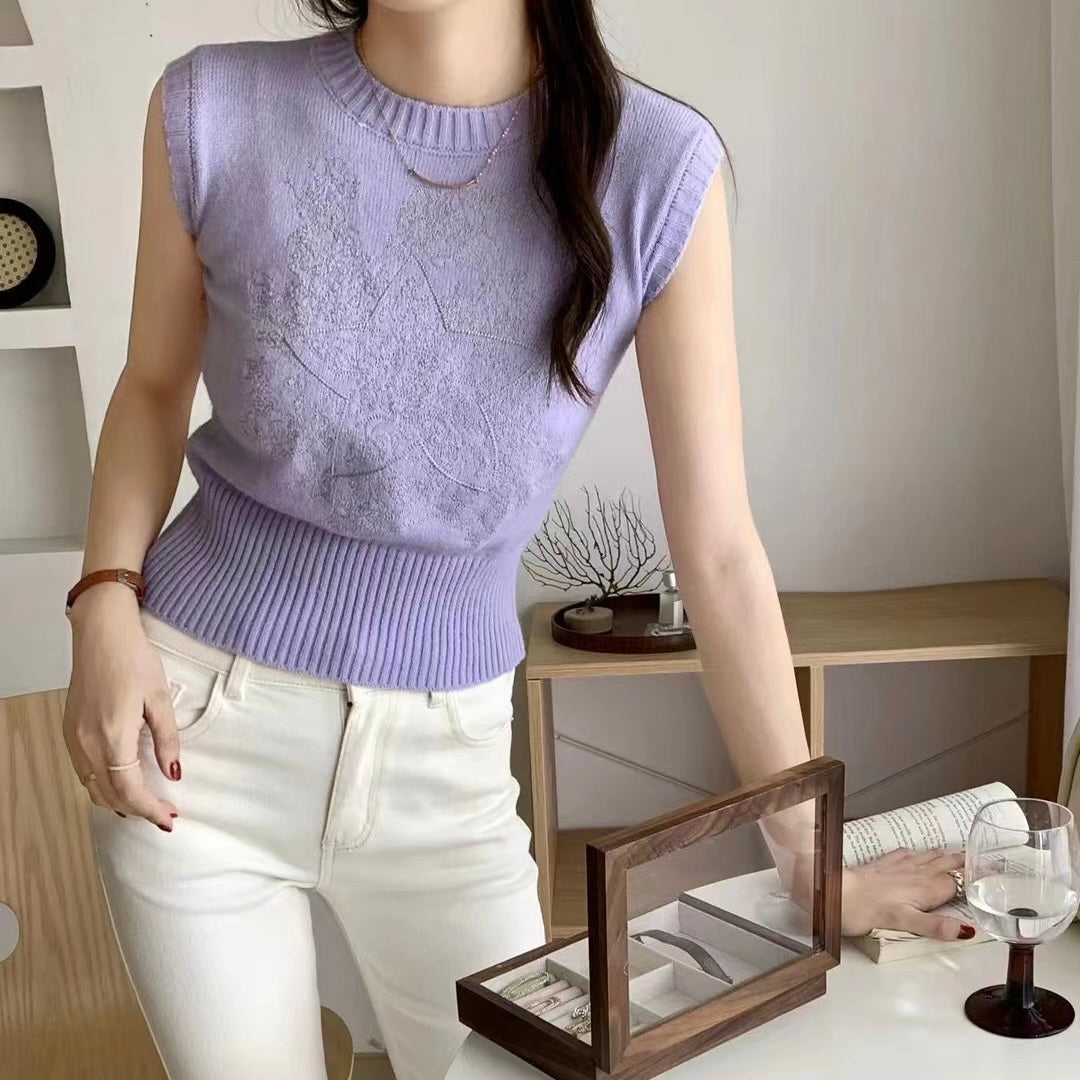 ノースリーブ ニットベスト mry000119