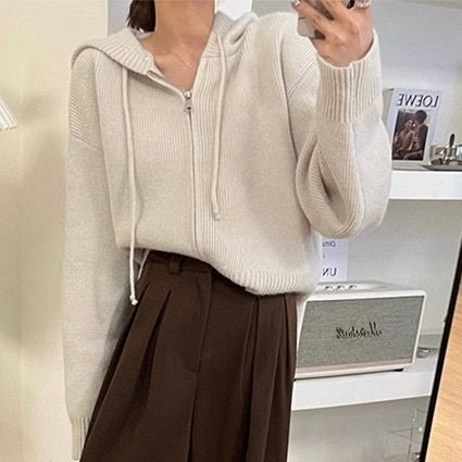 【Plaisir】ニットフーディ mry001529