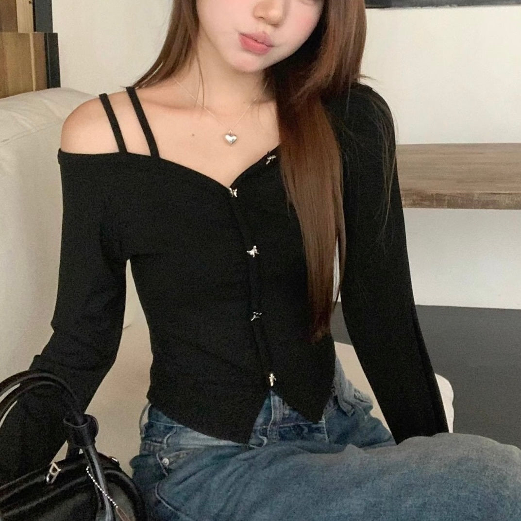 【Black Mamba】ショルダーカットトップス mry001541