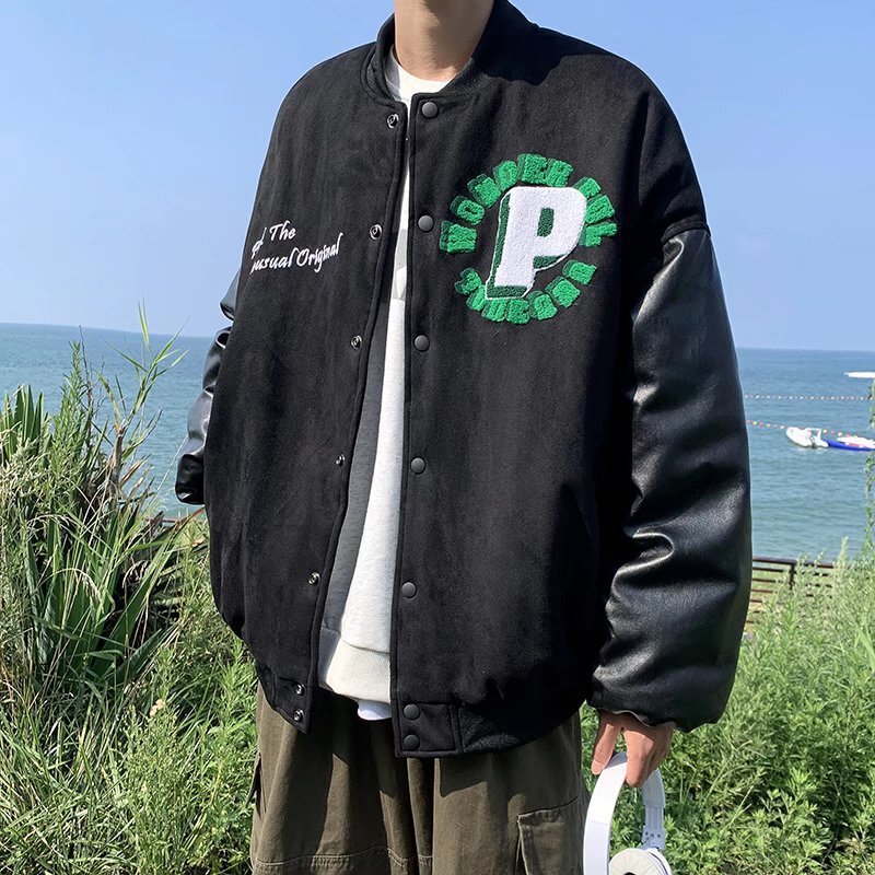 2カラー展開 アメリカン 韓国ストリート 韓国デザイン トレンド オーバーサイズ スタジアムジャンパー mry001287