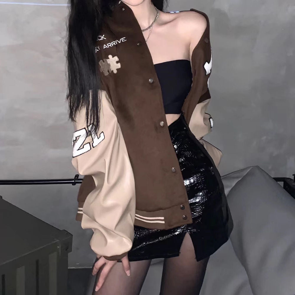 【送料無料】アメリカン レトロ ジャケット 韓国カジュアル 韓国ガーリー mry000532