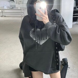 ハートデザインルーズパーカー mry000483