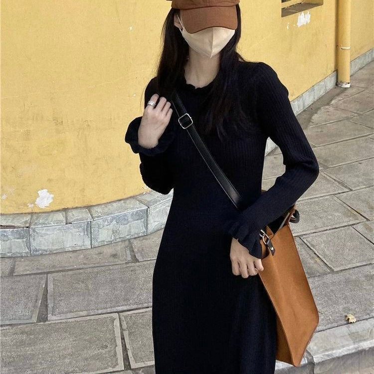 ニット フリル ワンピース mry000166