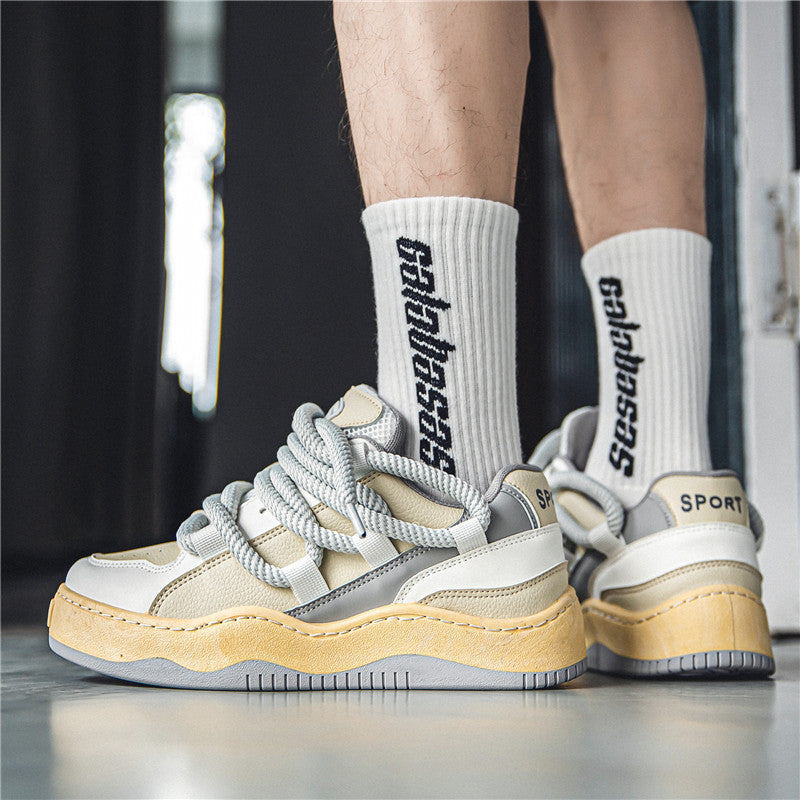 『評価★4.8以上』Heavy Rope Lace Chunky Sneakers mry001947