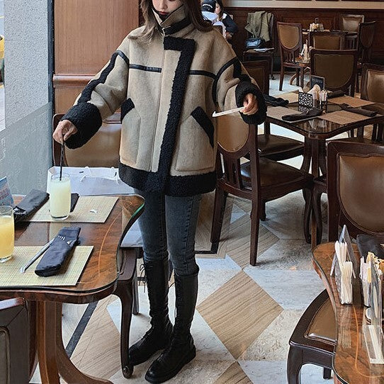 ボアハイカラー ジャケット mry000488