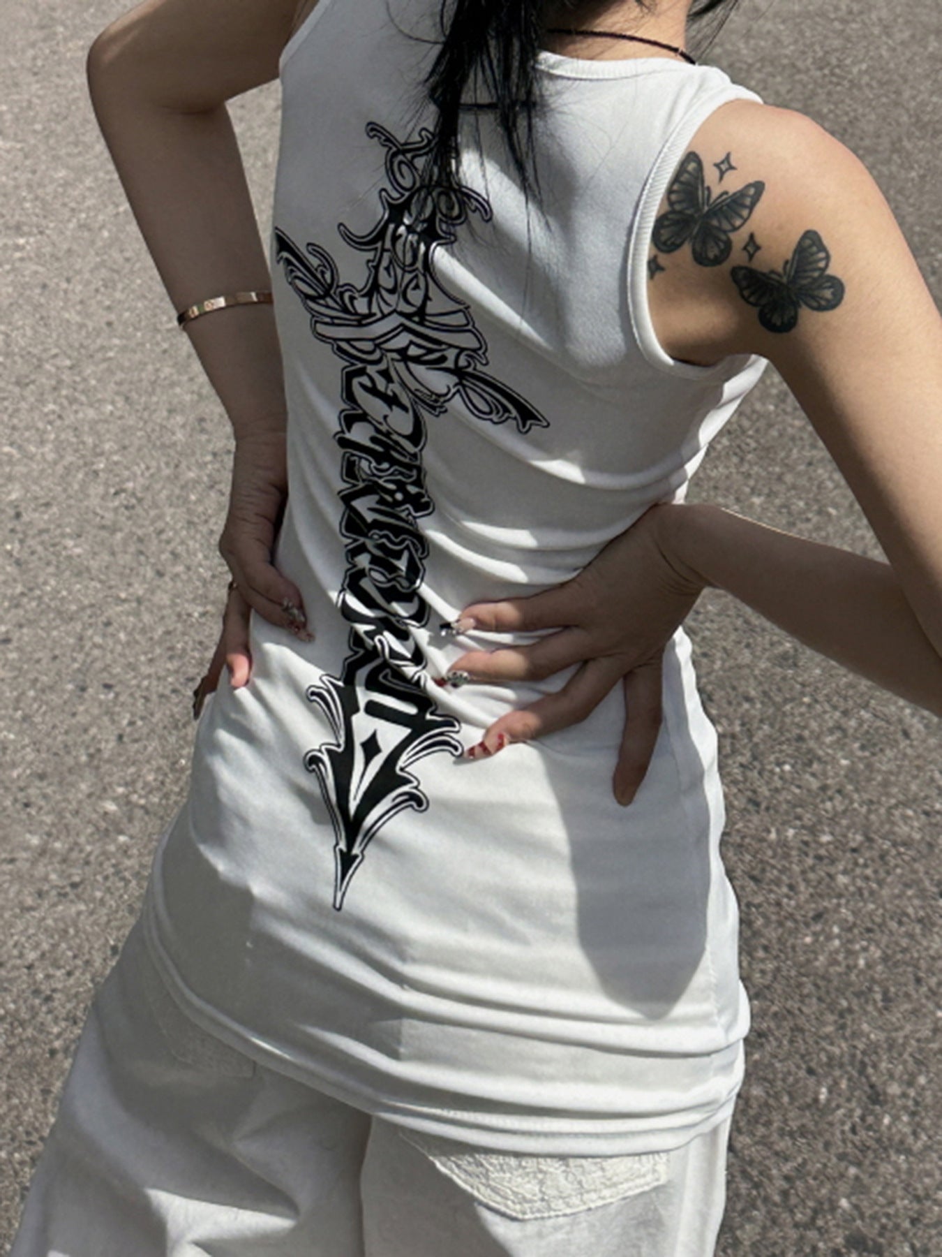 Tattoo Blade Stretch Tank Top mry001722