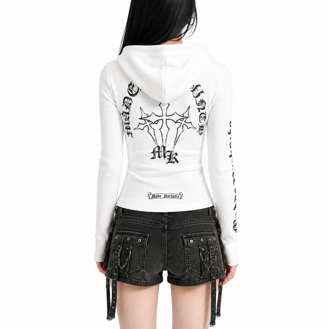 【新作】ゴシッククロス ジップパーカー mry002659