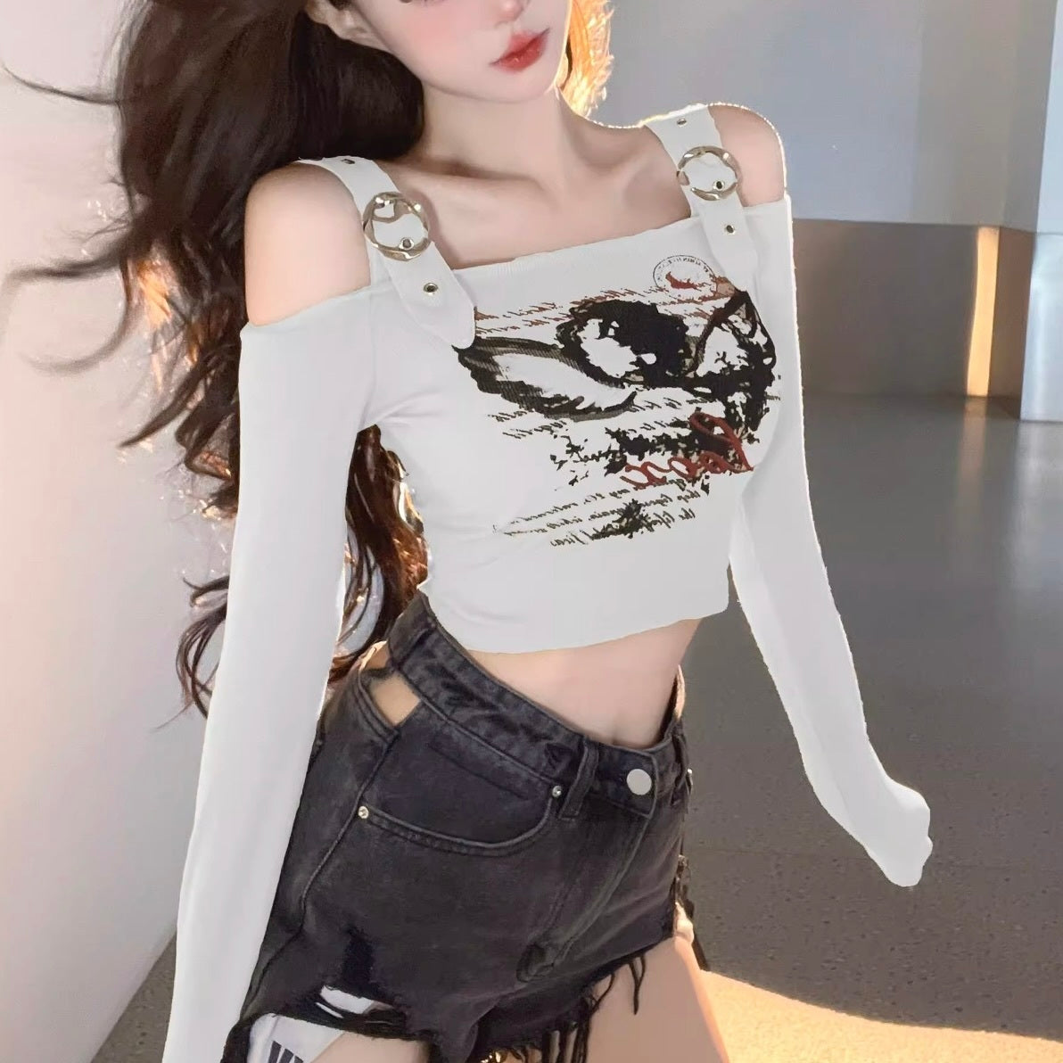 【Taéf】3カラー展開 クロップドトップス mry001552