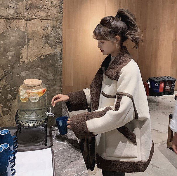 ボアハイカラー ジャケット mry000488