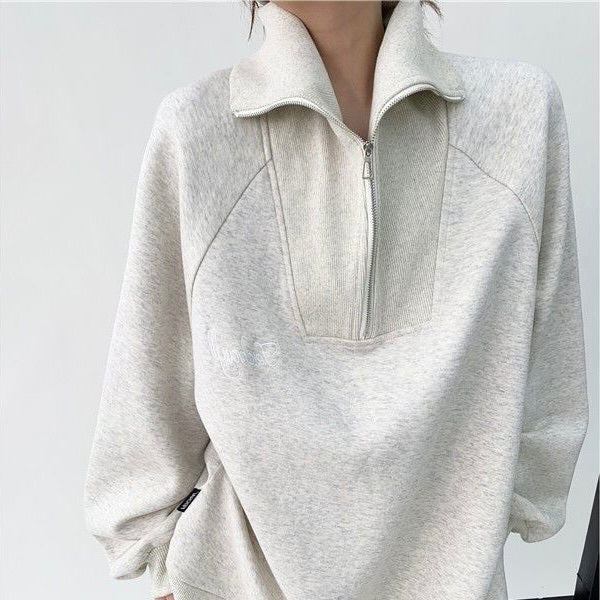 オーバーサイズ ハーフジッパー スウェット mry000444